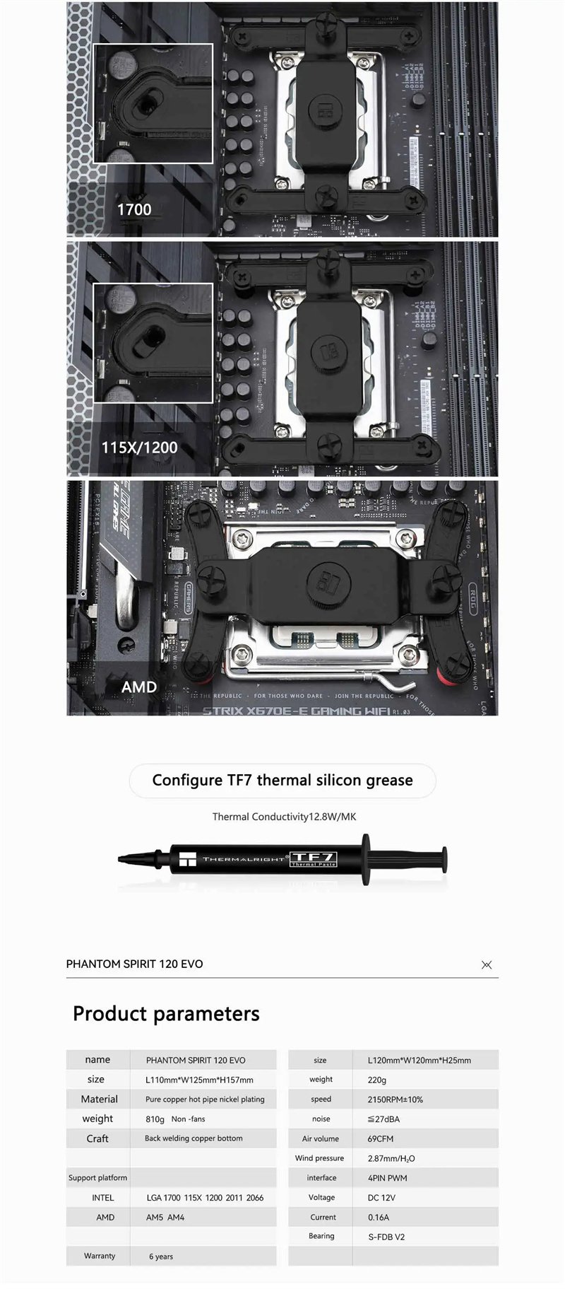 CPU-Kuumlhler-Thermalright-Phantom-Spirit-120-EVO---Kuumlhler-mit-Unterstuumltzung-fuumlr-1700115XAM-2021847-7